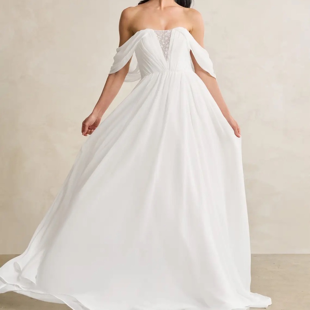 Azazie Fawn (size 12) diamond white